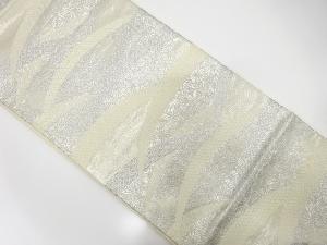 アンティーク　芝草に草花・古典柄模様織出し袋帯（材料）